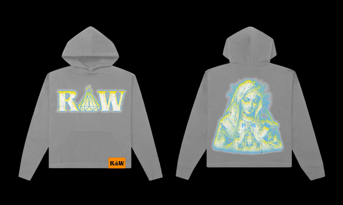 Mother Of Diamonds Hoodie (Acid washed Grey)